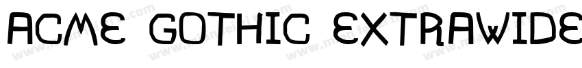 Acme Gothic Extrawide Semibold字体转换